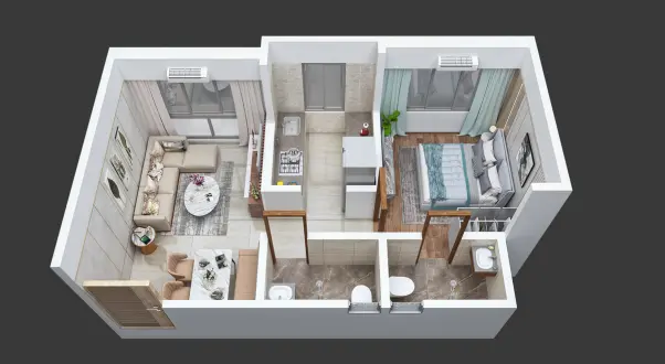 1-BHK Plan