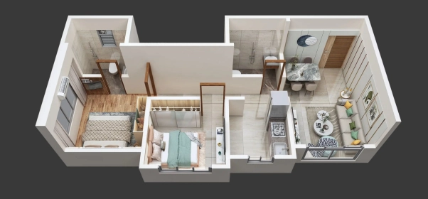 2-BHK plan